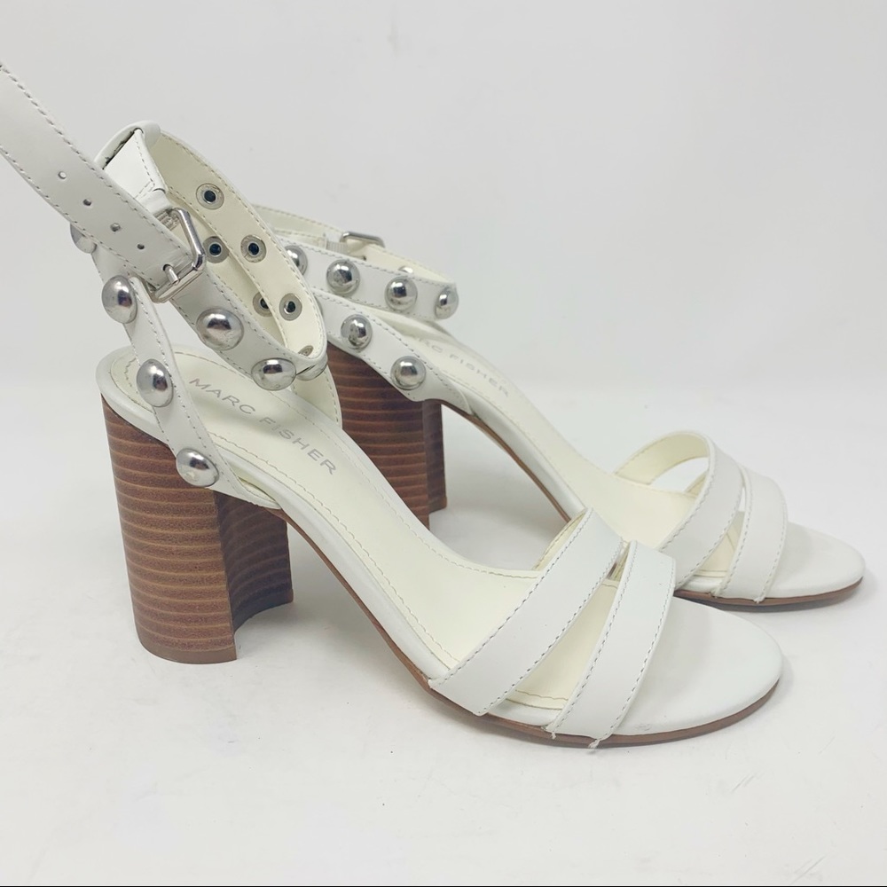 BMarc Fisher Lantern Leather High Heel Pump Size 5